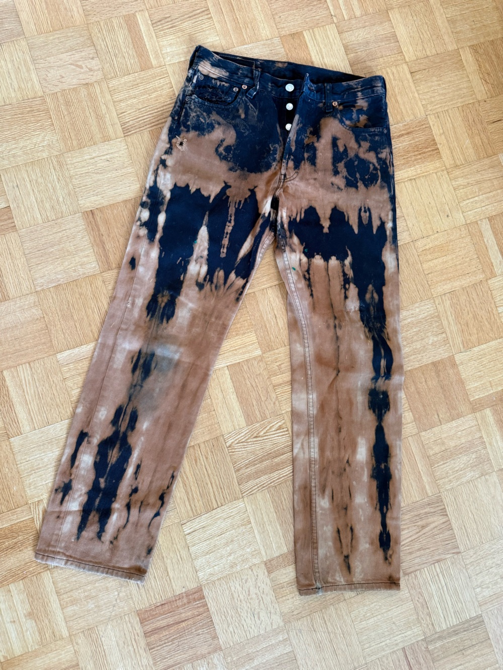 Levi's Brown and Black Tie-Dye Denim Jeans